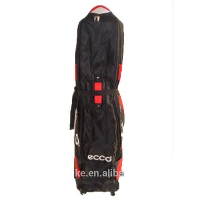 China 2018 new design good quality nylon travel golf bag with wheels for sale