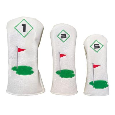 China Goods 2022 Golf Club High Quality Leather Head Covers Driver Cover Made By Leather For 460CC Over Sizes 3 5 Wood Drivers for sale