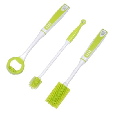 China Durable Universal Kitchen Rubber Kitchen Brush Cleaning Sets for sale