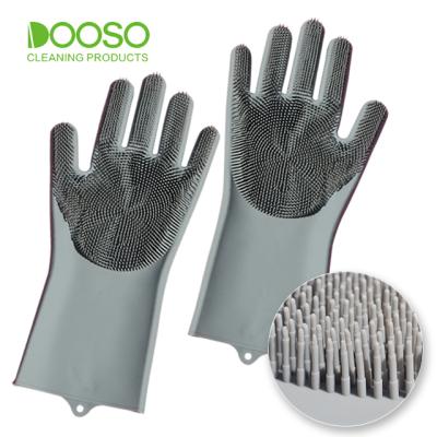 China Household Cleaning Magic Wash Up Heavy Duty Reusable Silicone Dishwashing Gloves For Kitchen Cleaning for sale