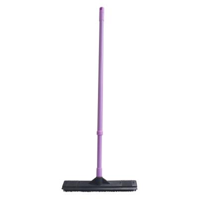 China Sustainable Premium Rubber Floor Broom Squeegee For Carpets And All Surfaces - Pet Hair Fur Remover Broom for sale