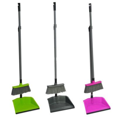 China Environmental Friendly Easy Clean Plastic Dustpan And Broom Set Cleaning Kit for sale