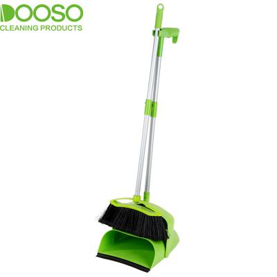 China 2021 special plastic broom with aluminum stick and dustpan set for sale