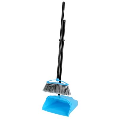 China Home Household Iron Pole Long Handle Dustpan And Broom Set for sale