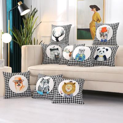 China PORTABLE cheap wholesale animal print for indoor kids polyester pillow/bolster/square cushion for sale