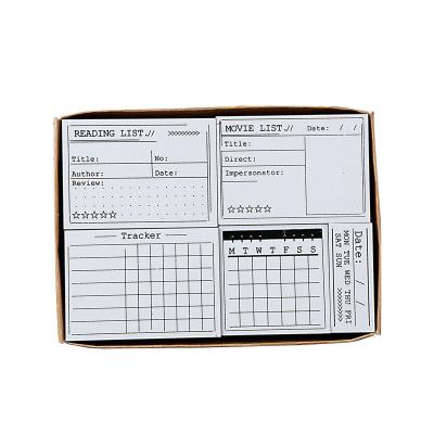 China High Quality Eco-friendly Seal Stamp Series Hand Wooden Card Making Hand Account Stamp For Book for sale