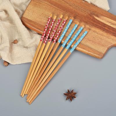 China Sustainable Hot Selling Reusable Printed Chinese Bamboo Craft Chopsticks for sale