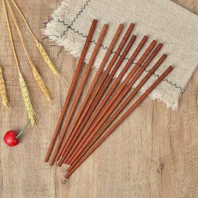 China Customized Viable Wooden Chopsticks 25cm 10pairs/pack Wenge Wood Chopsticks From Logo Factory Manufacturer for sale