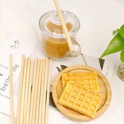 China Custom Logo Drinking Drinking Biodegradable Natural Organic Natural Reusable Bamboo Straw 20cm for sale