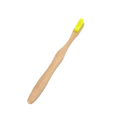 China Low Price Good Quality Disposable Flat Handle No Squash Plastic Handle Eco Bamboo Toothbrush for sale