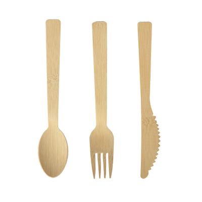 China Good Quality Bamboo Handle Environmental Bamboo Cutlery Disposable Cutlery 160mm for sale