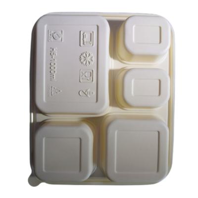 China Manufacturer Wholesale Plastic Bento Lunch Box Eco Friendly Sugar Cane Bagasse Tableware for sale