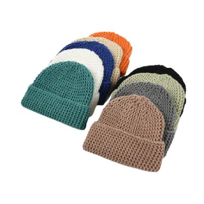 China Custom JOINT Logo Academy Fits Thick Quality Sailor Blank Fisherman Dock Skater Winter Knit Soft Beanie For Wholesale Fisherman Hat for sale