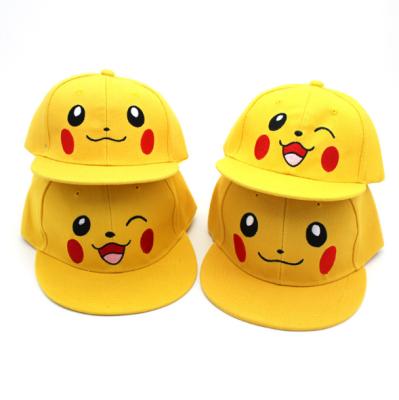 China JOINT top selling cartoon Pikachu parent-child hip hop snapback hat hat boy and girl hat cartoon cute kids baseball cap for sale