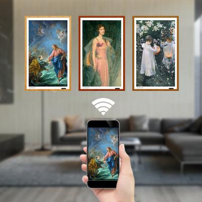 China Wall Mounted Wifi Shutdown Quad-Core Digital Art Smart Lighting Timing Digital Photo Frame for sale