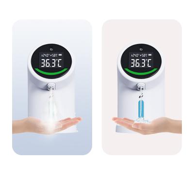 China New Fashion Eco-friendly Table Top Alcohol Sanitizer Dispenser Automatic Soap Dispenser Integrated Temperature Measurement for sale