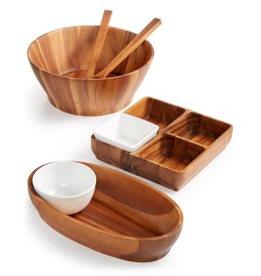 China Viable Eco-Friendly Biodegradable Acacia Tableware Bamboo Wood Kitchenware for sale