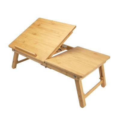 China Lap Tray Bed Serving Tray Breakfast (Height) Bamboo Adjustable Foldable Laptop Table for sale