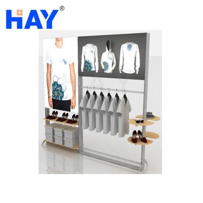 China Easy to compile and dismantle new design led lightbox rack shelf for clothing store for sale