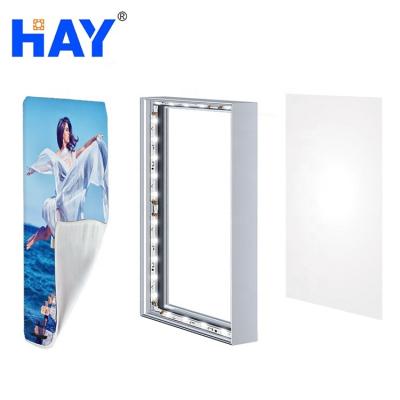 China Easy To Install And Package Custom Aluminum Textile LED Light Box With Recycle System for sale