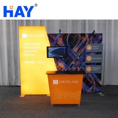 China Custom Trade Show Booth Exhibit Graphics Backlit Exhibition Graphics Display Wall for sale