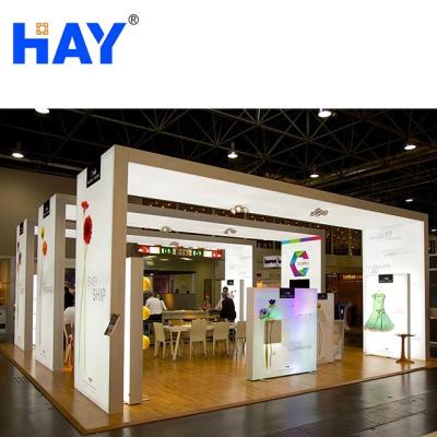 China Double Sided Trade Show Trade Show Matrix Frame Light Box Booth Design for sale