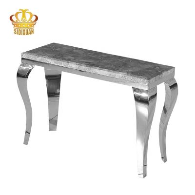 China 1 Dining Room Living Room Furniture Hotel Stainless Steel Luxury Post Modern Marble Top Console Table for sale