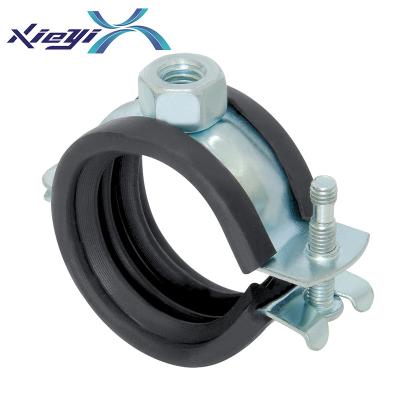 China Automotive Industry Rubber Coated Pipe Flange Galvanized Steel Pipe Clip for sale