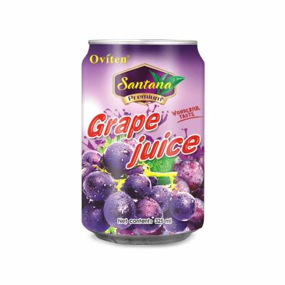 China OEM 325ml low fat tin can 30% orgaanic sweet natural grape juice for sale