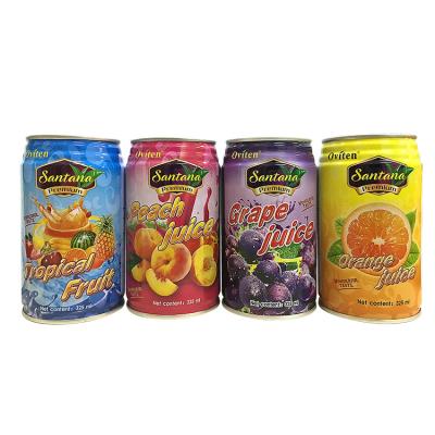 China Low Fat Hot Sale 325ml OEM Tin Canned Grape Juice Drink for sale