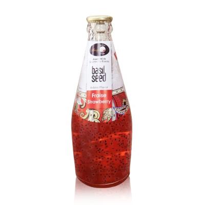 China Strawberry Flavor OEM Basil Seed Natural Fruit Drink for sale