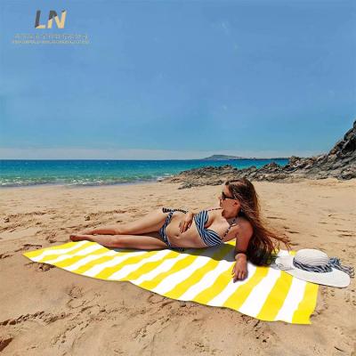 China Custom Sublimation Printed Microfiber Recycled Beach Towel QUICK DRY Plastic Sand Free Shipping With Logo for sale