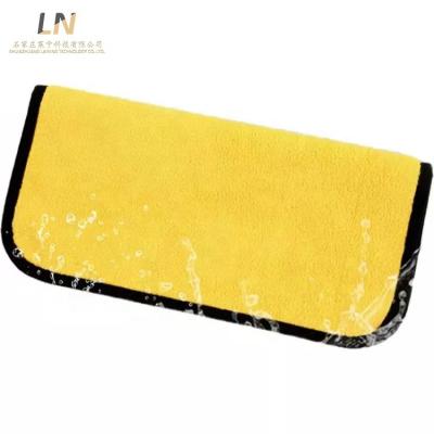 China Double Layer Plush Car Wash Towel 800gsm Microfiber Sustainable Towel Luxury Absorbent Car Cleaning Drying for sale