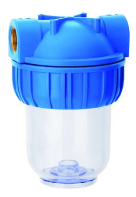 China Food Grade 5 Inch Water Filter Housing Big Blue Color Air Release Button for sale