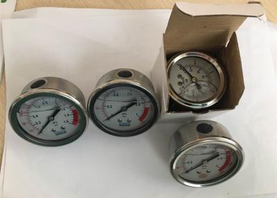 China Stainless Steel Oil Filled Pressure Gauge for Water Treatment Back Connection for sale