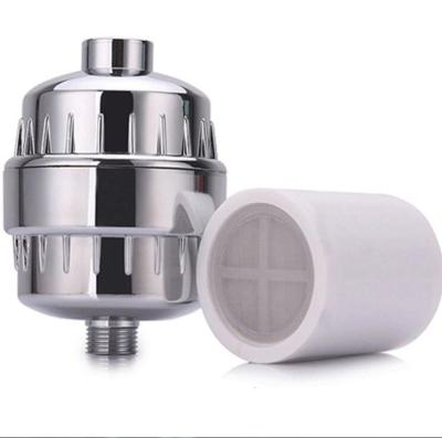 China Bathroom Water Tap Filter Plastic Chromed KDF 55 Reduces Chlorine Shower Filters KK-TP-11B for sale