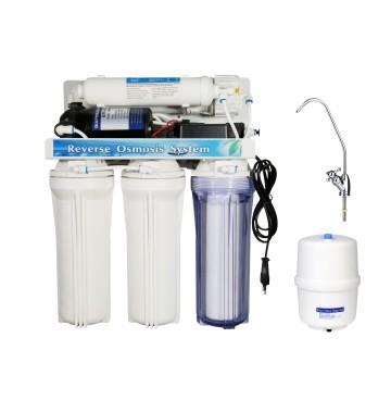 China Household Basic 5 Stage Reverse Osmosis Water Filtration System With Post Carbon Filter for sale