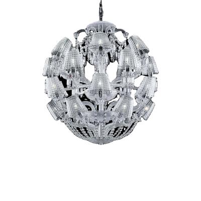 China New Design Contemporary Baccarat Large Crystal Candle Hanging Lights Ceiling Lamp The Sun King Chandelier BC002/24 for sale