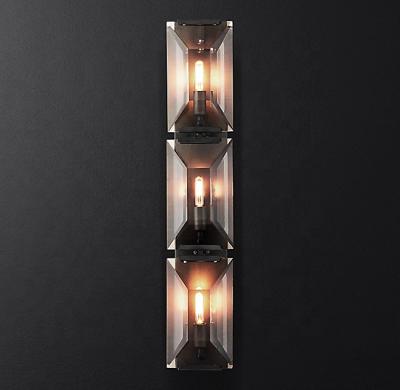 China Contemporary/Vintage/Modern Bedside Lamp Harlow Crystal Triple Sconce K9 Crystal Home Decor Crystal Wall Vintage Wall Light Fixture WL006 for sale