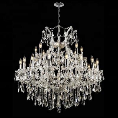 China Other Villa Lighting Crystal Staircase Ceiling Fixture Clear Maple Leaf Crystal Lamps Maria Theresa Chandelier CZ6001/24 for sale