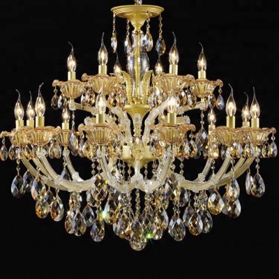 China Contemporary/Vintage/Modern Hanging Lamps Maria Theresa Chandelier Asfour Crystal Lamps CZ6002/18 Amber Crystal Light Led Living Room for sale