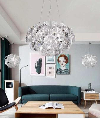 China Other Polycarbonate Prismatic Fresnel Lenses Hope Decoration Crystal Chandelier Dinner Room Ceiling Pendant Light Lights MD2000 for sale