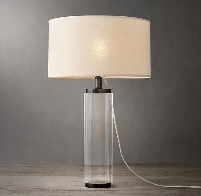 China Contemporary Modern Funky Table Lamp Hotel Beside Lighting Restaurant Or Home Reading Light Cylindrical Column Crystal Table Lamp TL1007/1 for sale