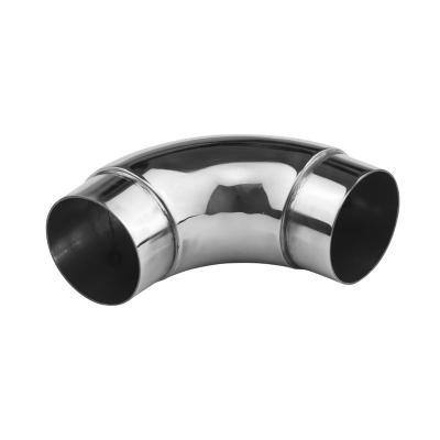 China Exhaust Pipe Stainless Steel 90 Degree Guardrail Handrail Fittings Stair Elbow Thickness 0.25mm - 50mm For Interior Decoration for sale