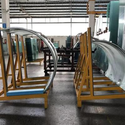 China Shopping Mall Guardrail Curved Tempered Glass With PVB / EVA / Sentry Glas Plus for sale