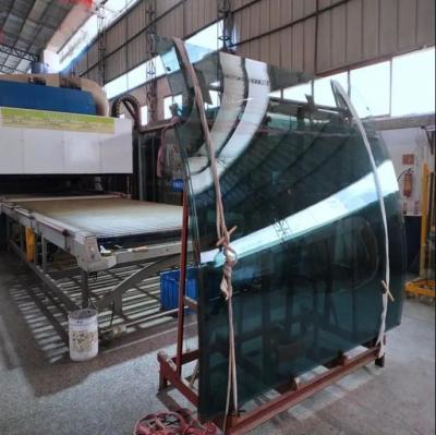 China Customizable Curved Tempered Glass For Partition Bathroom Balustrade Building Construction Essential for sale