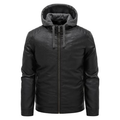 China 2022 hot sale custom windproof plus size mens jackets black pu leather plus size 3xl mens jackets for sale