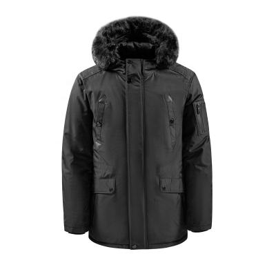 China Custom Luxury Goods Windproof Plus Size Mens Clothes For Winter Hood Fur Collar Plus Size Mens Jackets for sale