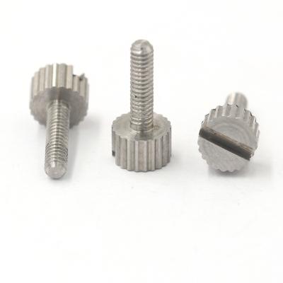 China Pan China Supplier M3 Inch Stainless Steel Machining Metal Fasteners Knurled Screws for sale