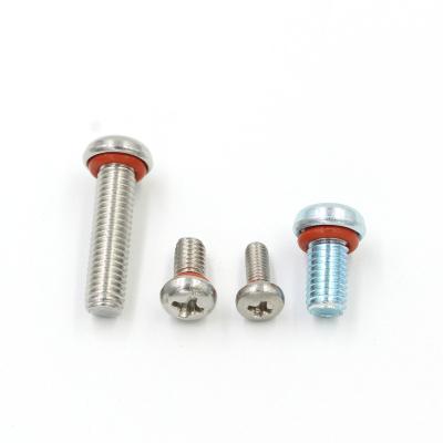 China Pan Stainless Steel Button Head Sealing Screw With O Ring for sale